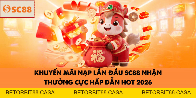 Khuyến Mãi Nạp Lần Đầu SC88 Nhận Thưởng Cực Hấp Dẫn Hot 2026 - BETORBIT88